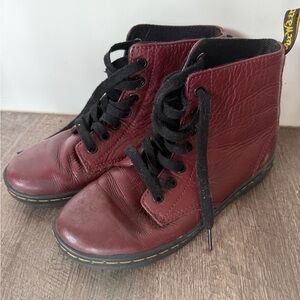 Dr. Martens Burgundy Combat Boots